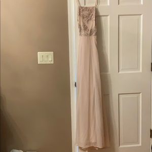 Blush pink maxi dress